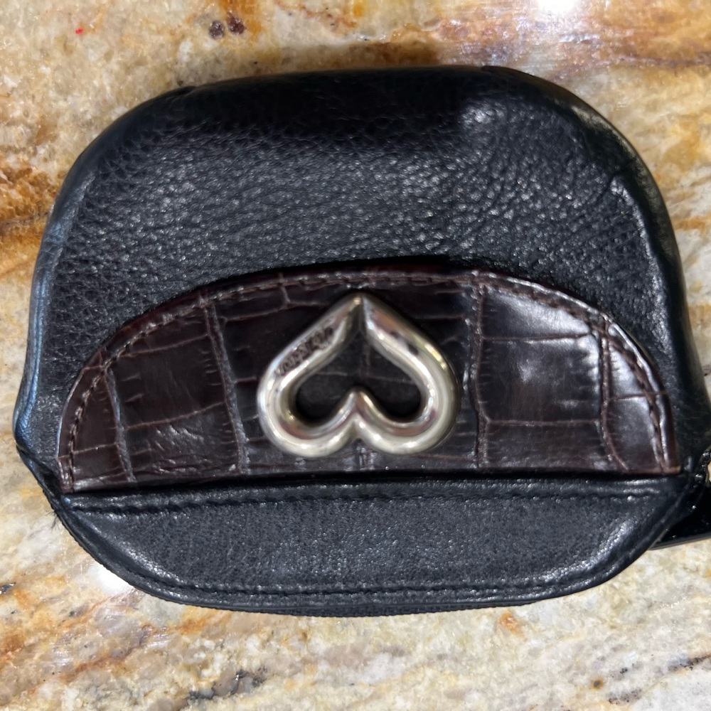 Brighton black leather coin purse